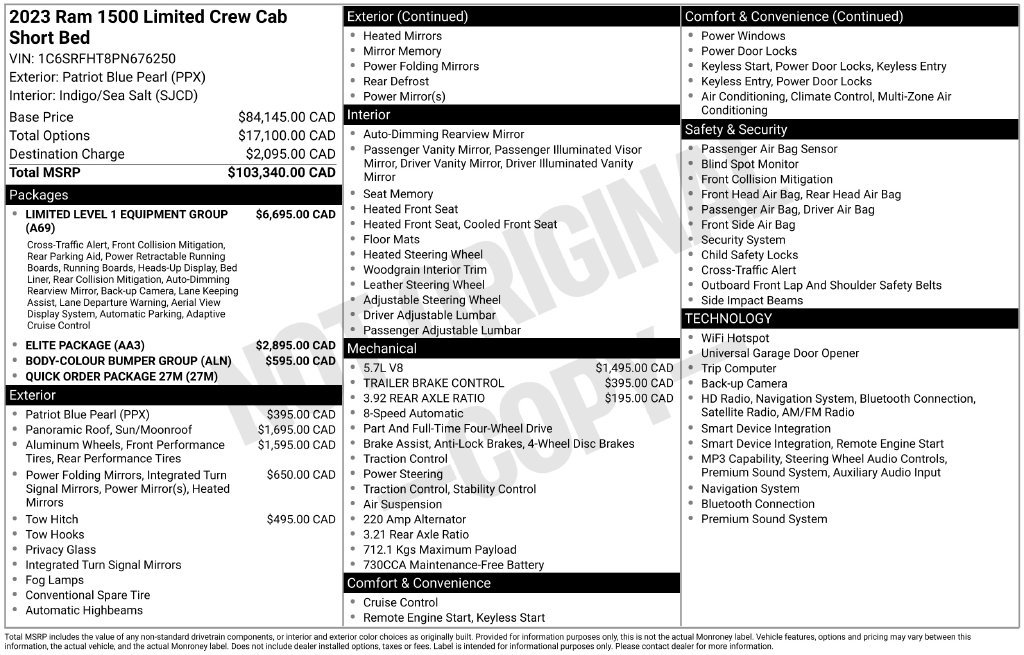 Used 2023 RAM 1500 Limited AWD/4WD image 3