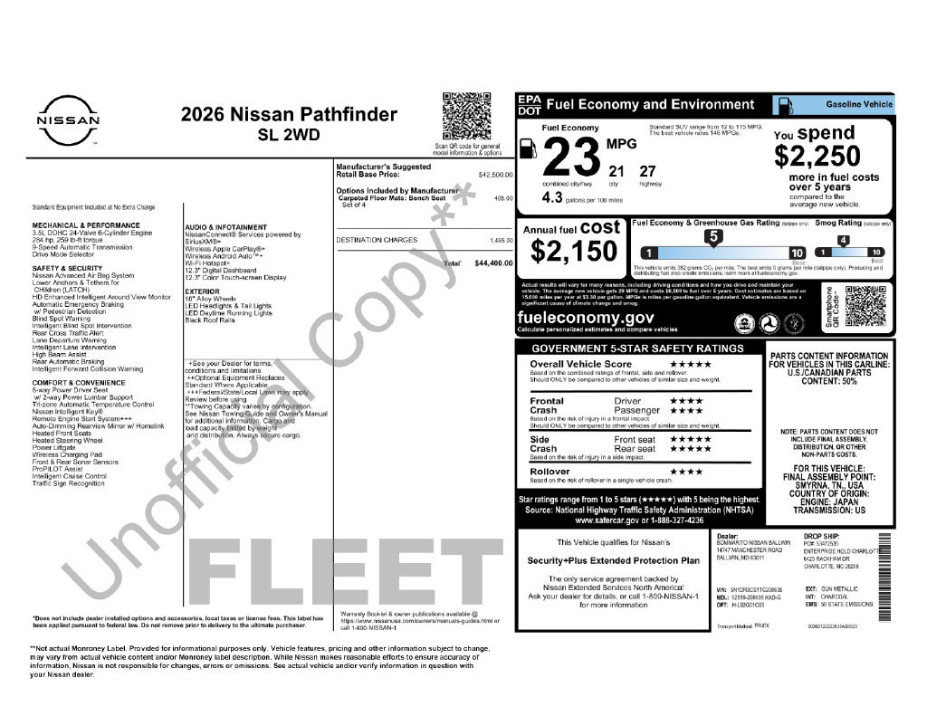 Used 2026 Nissan Pathfinder SL FWD image 5