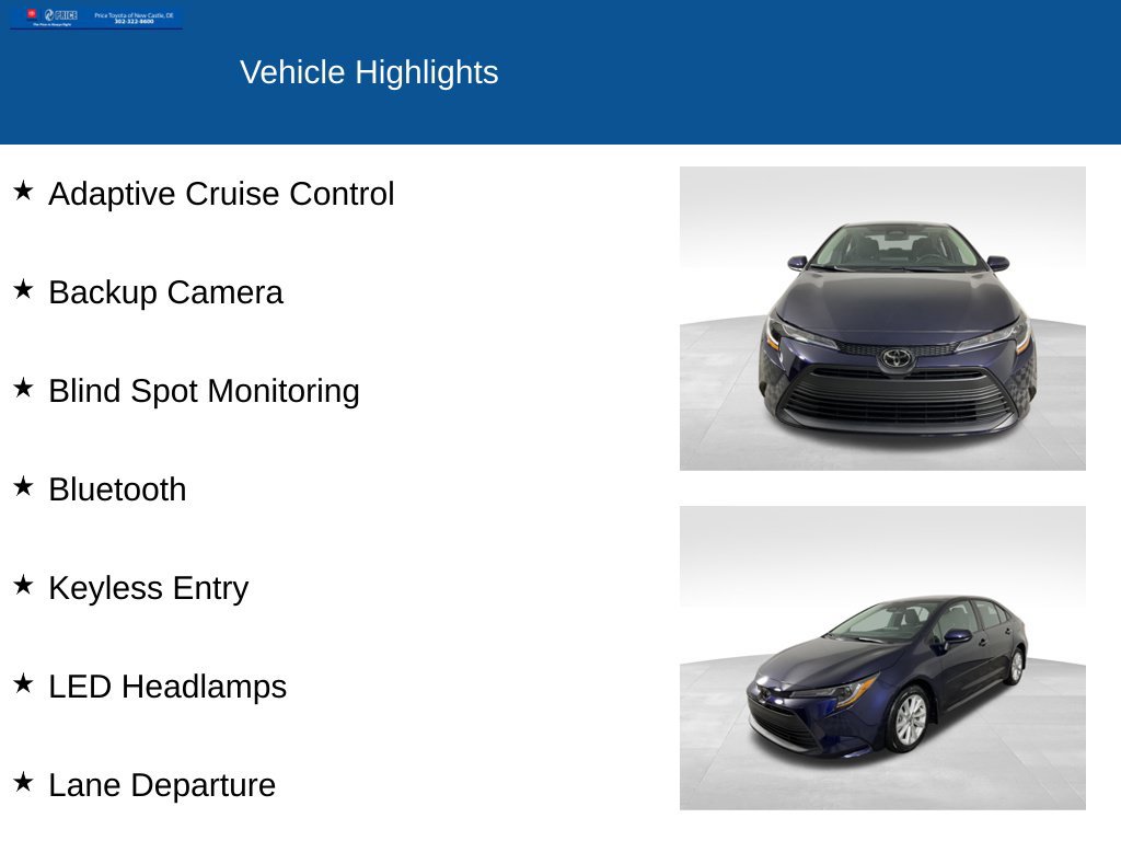 Used 2026 Toyota Corolla LE w/ LE Premium Package FWD image 2
