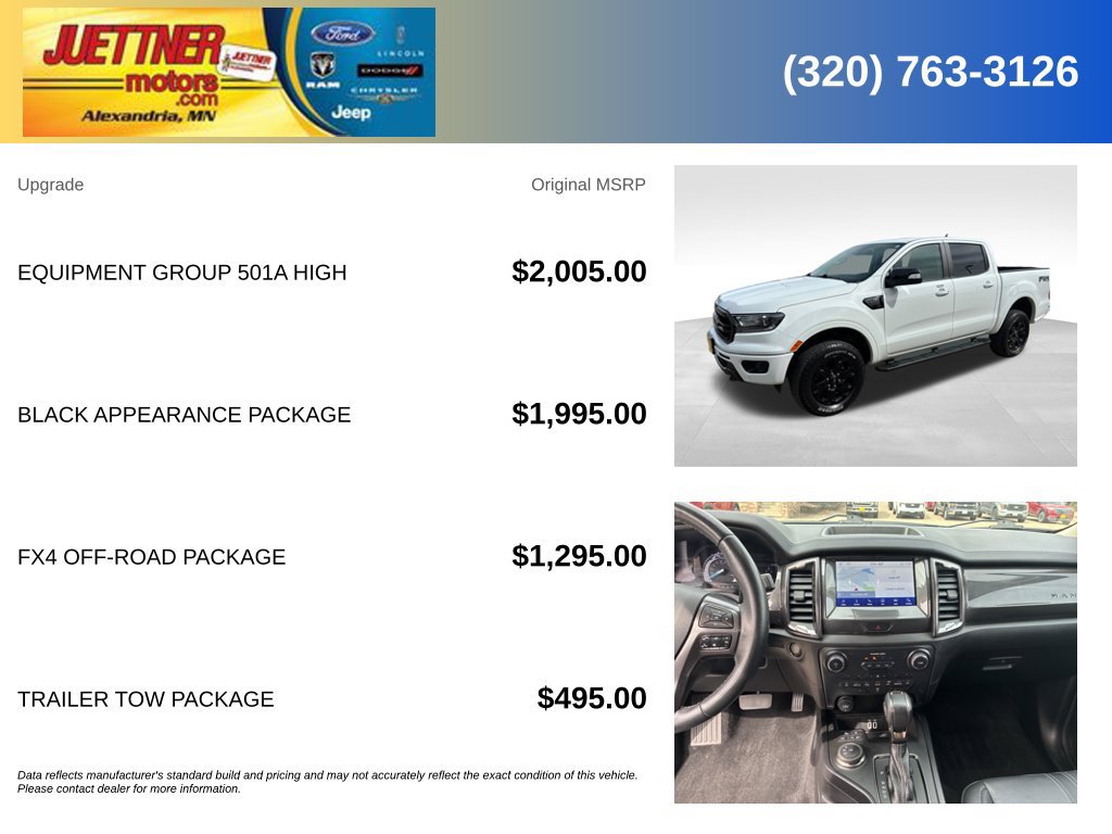 Used 2022 Ford Ranger Lariat w/ Equipment Group 501A High AWD/4WD image 5