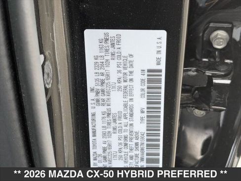 New 2026 MAZDA CX-50 2.5 Hybrid w/ Weather Package image 20