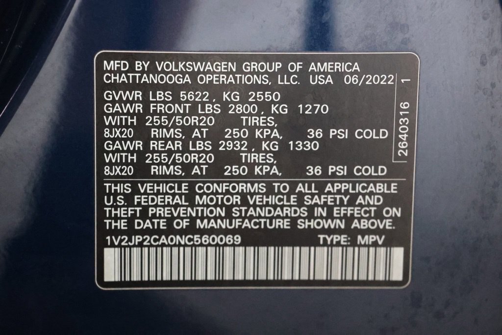 Used 2022 Volkswagen Atlas SE FWD image 35