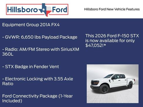 New 2026 Ford F150 STX w/ Equipment Group 201A FX4 AWD/4WD image 16