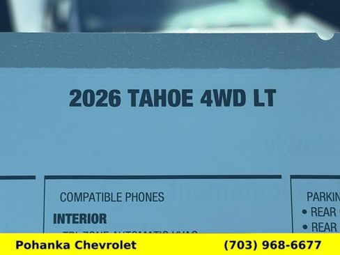 New 2026 Chevrolet Tahoe LT w/ Comfort Package AWD/4WD image 33