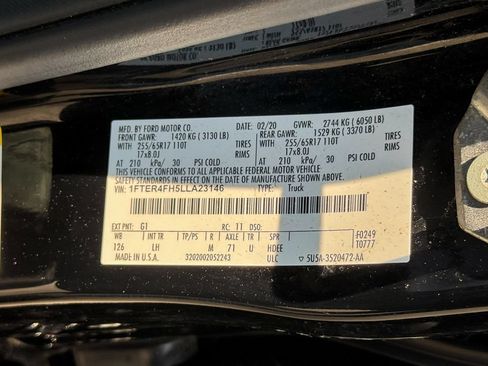 Certified 2020 Ford Ranger XLT w/ Equipment Group 302A Luxury AWD/4WD image 21