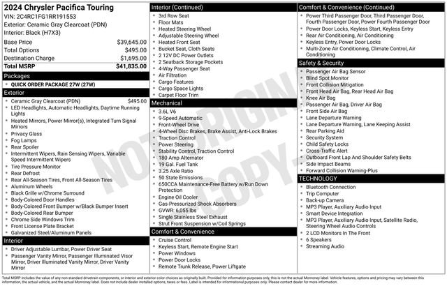 Used 2024 Chrysler Pacifica Touring FWD image 22