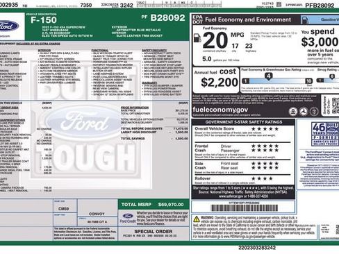 Certified 2023 Ford F150 Lariat w/ Equipment Group 502A High AWD/4WD image 37