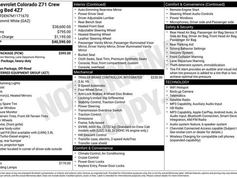 Used 2021 Chevrolet Colorado Z71 w/ Safety Package AWD/4WD image 7