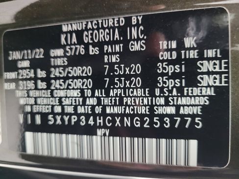 Used 2022 Kia Telluride EX w/ EX Premium Package FWD image 33