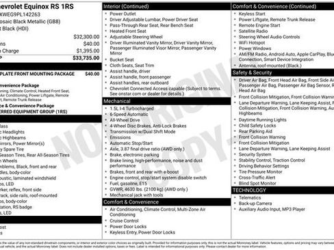 Used 2023 Chevrolet Equinox RS AWD/4WD image 27