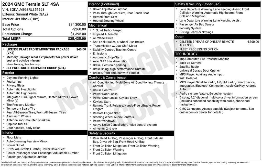Used 2024 GMC Terrain SLT AWD/4WD image 31