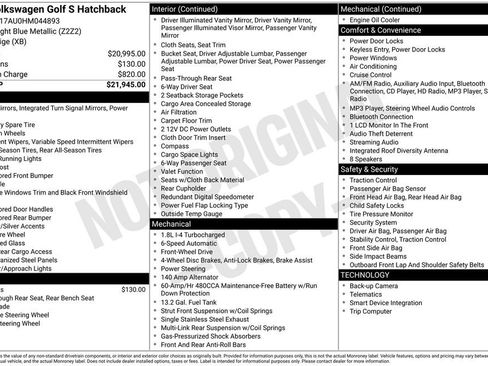 Used 2017 Volkswagen Golf S image 7