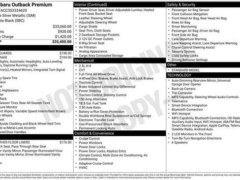 Certified 2025 Subaru Outback Premium AWD/4WD image 27