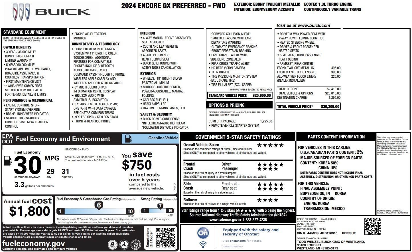 Used 2024 Buick Encore GX Preferred w/ Comfort Package FWD image 38