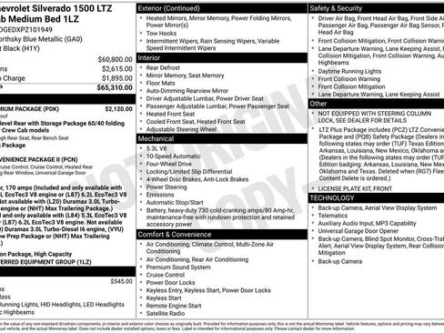 Used 2023 Chevrolet Silverado 1500 LTZ w/ LTZ Premium Package image 59