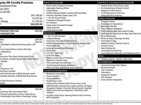 Used 2025 Toyota Corolla GR w/ Styling Package (TMS) AWD/4WD image 5