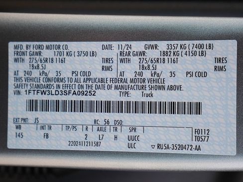 Used 2025 Ford F150 XLT w/ Equipment Group 301A Standard AWD/4WD image 69