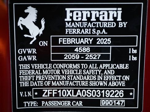 Certified 2025 Ferrari 12Cilindri RWD image 53