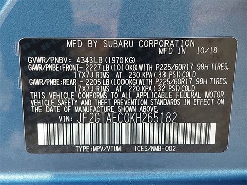 Used 2019 Subaru Crosstrek 2.0i Premium w/ Eyesight System image 36