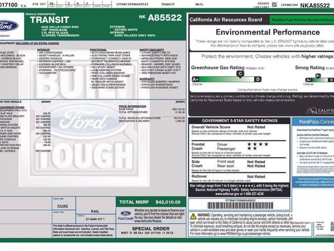 Used 2022 Ford Transit 350 Low Roof w/ Load Area Protection Package RWD image 17