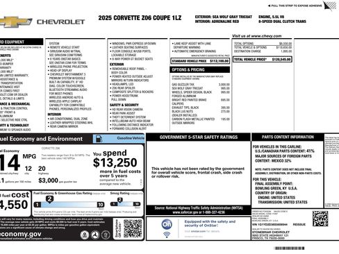 Used 2025 Chevrolet Corvette Z06 image 3