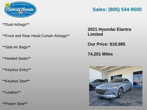 Used 2021 Hyundai Elantra Limited FWD image 6