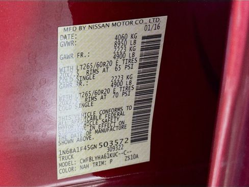 Used 2016 Nissan Titan Platinum Reserve image 38