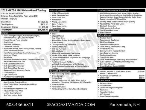 New 2025 MAZDA MX-5 Miata Grand Touring image 15