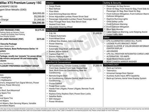 Certified 2023 Cadillac XT5 Premium Luxury w/ Technology Package FWD image 34