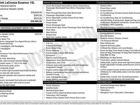 Used 2017 Buick LaCrosse Essence image 2