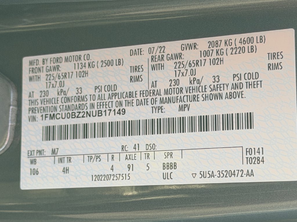 Used 2022 Ford Escape SE FWD image 36