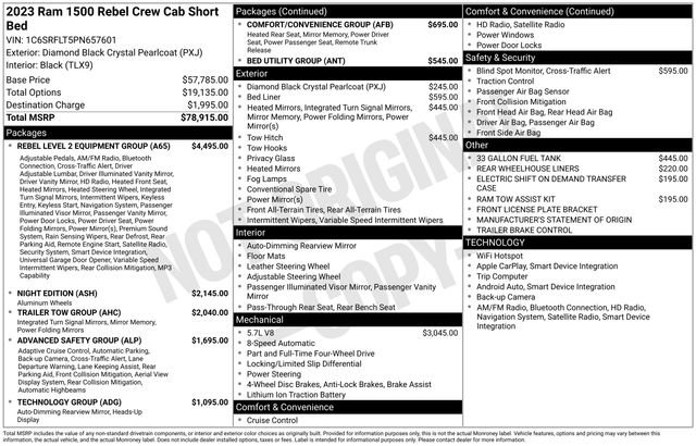 Certified 2023 RAM 1500 Rebel w/ Rebel Level 2 Equipment Group AWD/4WD image 46