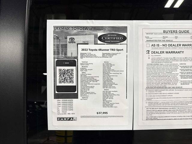 Certified 2022 Toyota 4Runner TRD Sport AWD/4WD image 13