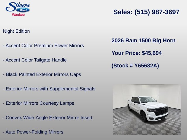 Used 2026 RAM 1500 Big Horn w/ Night Edition AWD/4WD image 32