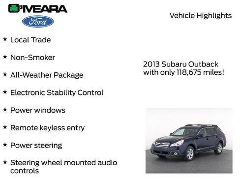 Used 2013 Subaru Outback 2.5i Premium w/ All-Weather Pkg AWD/4WD image 7