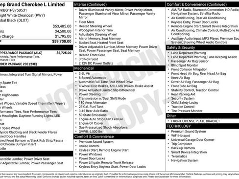 Used 2023 Jeep Grand Cherokee L Limited w/ Black Appearance Package image 2