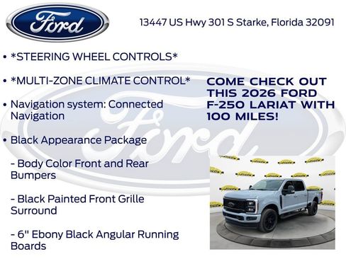 New 2026 Ford F250 Lariat w/ Black Appearance Package AWD/4WD image 15