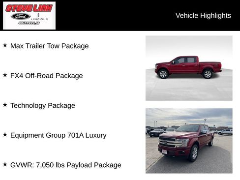 Used 2019 Ford F150 Platinum w/ Equipment Group 701A Luxury AWD/4WD image 7