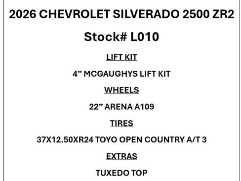 Used 2026 Chevrolet Silverado 2500 ZR2 AWD/4WD image 2