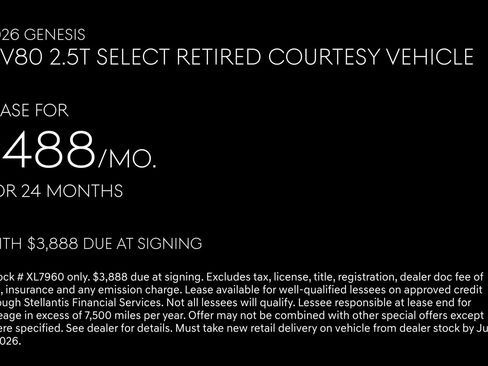 Used 2026 Genesis GV80 2.5T Select AWD/4WD image 2