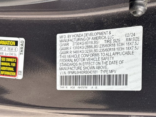 Certified 2024 Honda Odyssey EX-L image 33