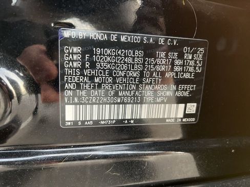 Certified 2025 Honda HR-V LX image 10