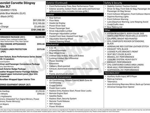 Used 2024 Chevrolet Corvette Stingray Premium Conv w/ Z51 Performance Package image 18