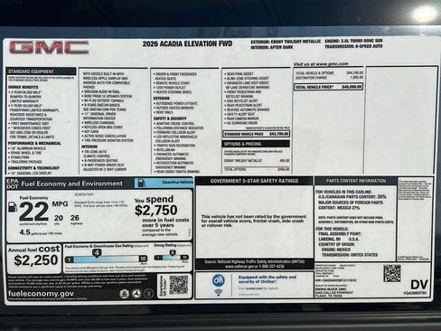 New 2026 GMC Acadia Elevation image 21