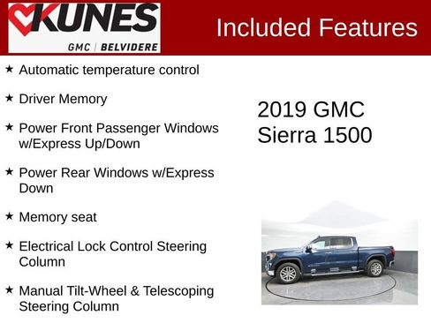 Used 2019 GMC Sierra 1500 SLT w/ SLT Premium Package AWD/4WD image 3