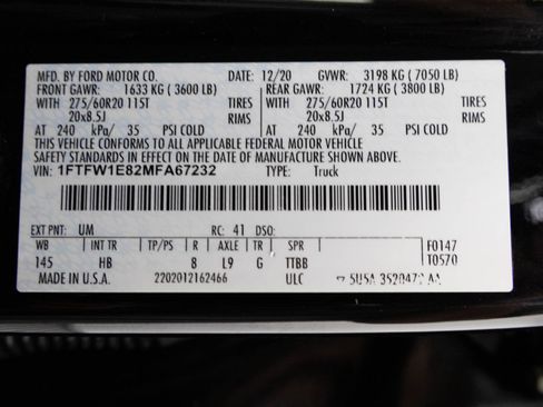 Used 2021 Ford F150 Lariat w/ Equipment Group 502A High AWD/4WD image 54