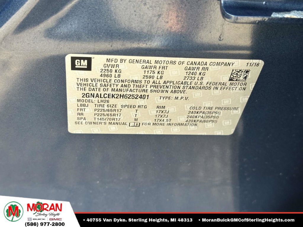 Certified 2017 Chevrolet Equinox LT FWD image 33