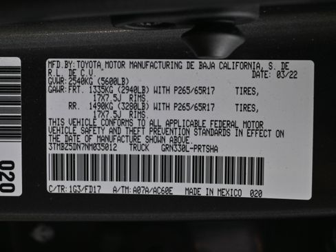 Used 2022 Toyota Tacoma TRD Sport w/ Technology Package image 33