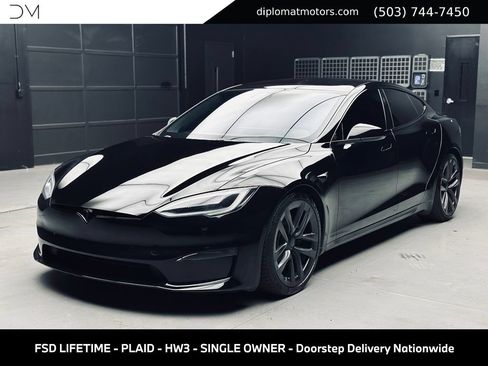 Used 2021 Tesla Model S Plaid AWD/4WD image 1