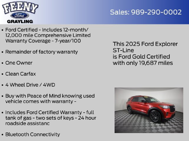 Certified 2025 Ford Explorer ST-Line w/ Premium Package AWD/4WD image 5